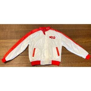 VTG 1980 Mens LARGE Coca-Cola Coke 100 Years Windbreaker Jacket Coat Hipster (A)
